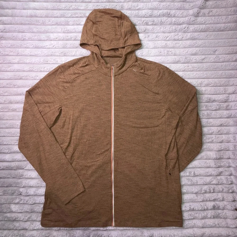 Lululemon Surge Warm Full Zip Hoodie Mens XXL Copper Brown Heathered Jacket 2XL